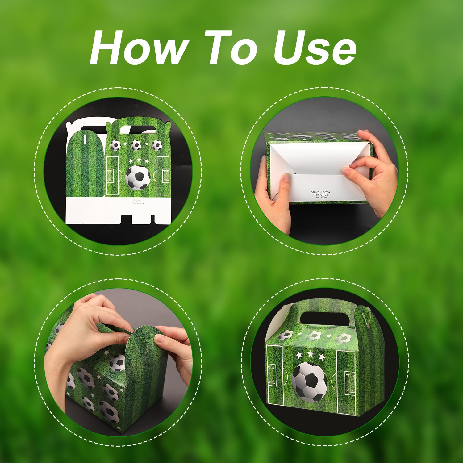 Amazon.co.jp: PEUTIER サッカーパーティ用おやつボックス ハンドル